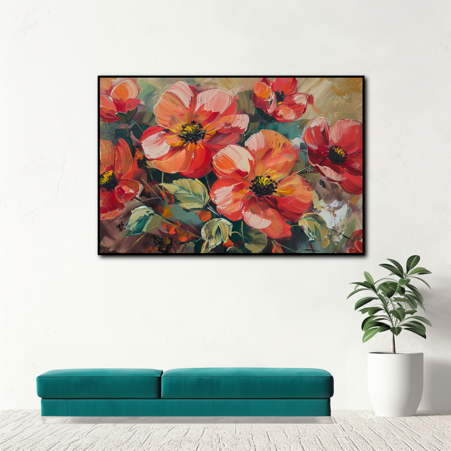 Tableau Fleur Salon