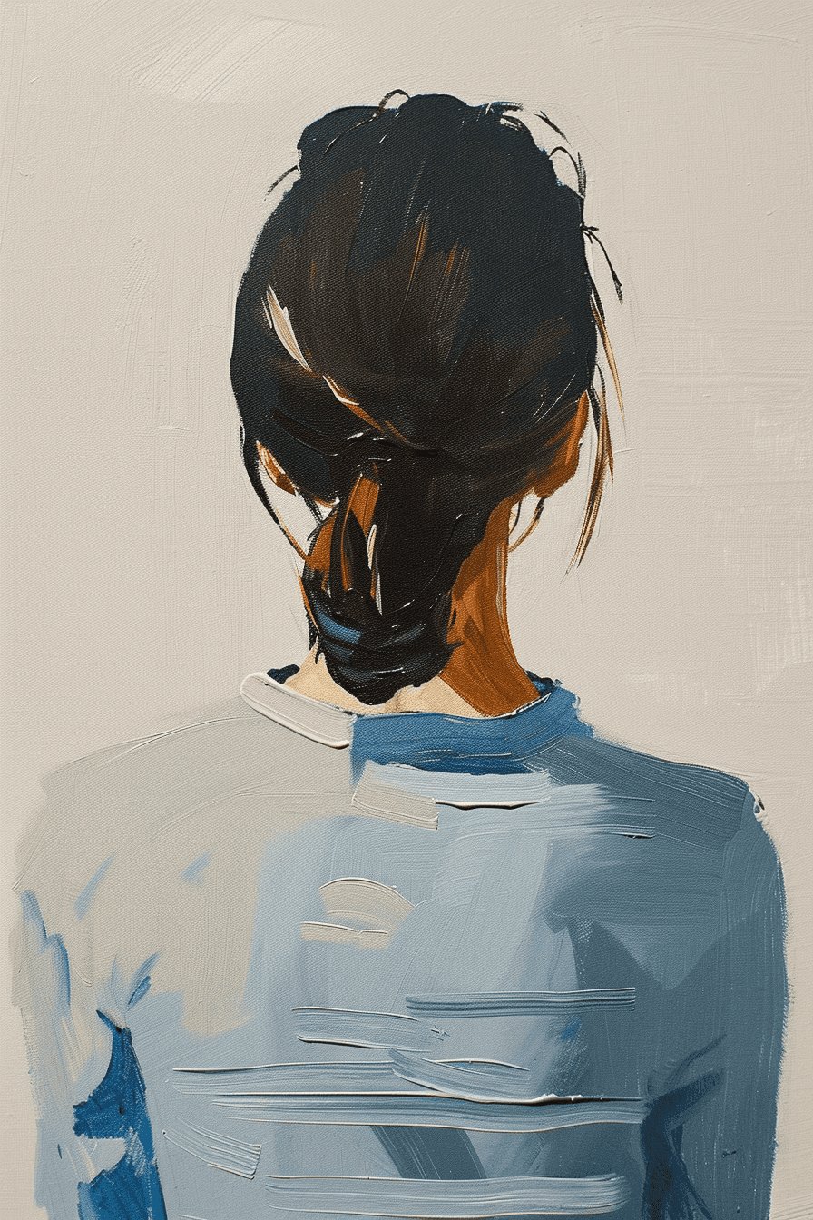 Peinture Femme de Dos Minimaliste