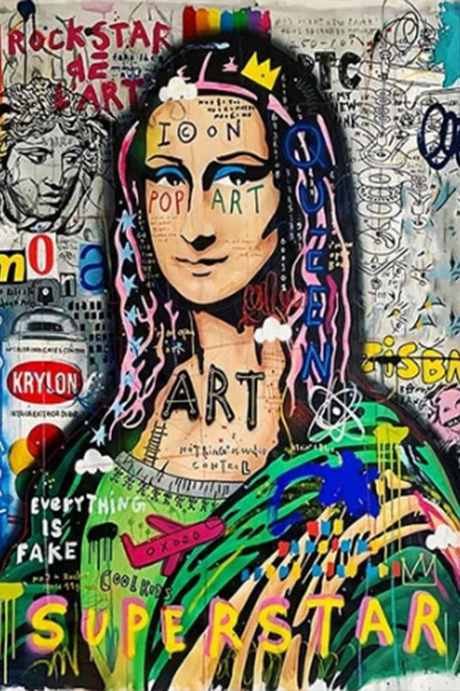 Tableau Street Art Joconde Moderne