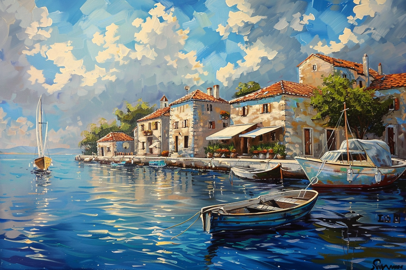 Tableau Port Ensoleillé