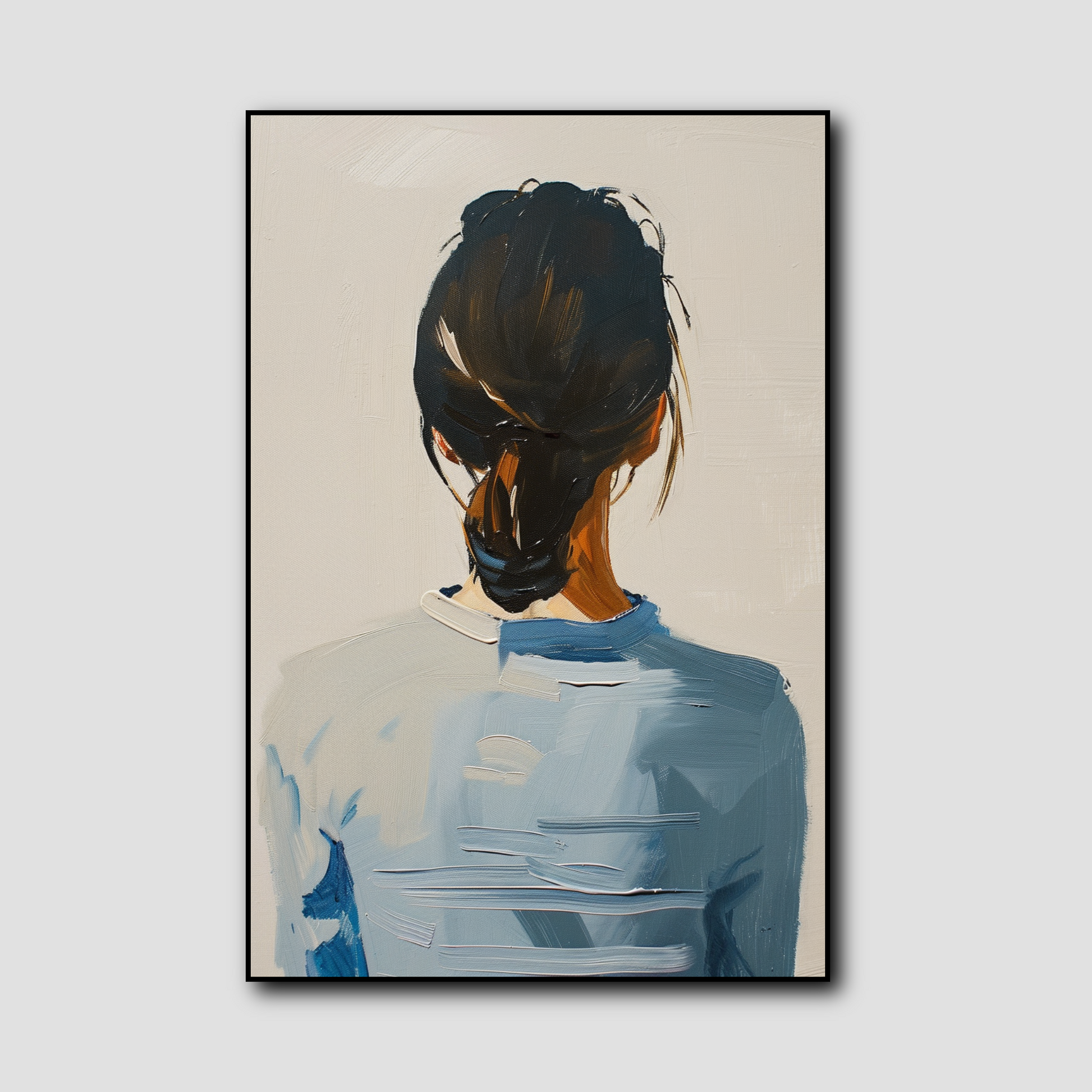Peinture Femme de Dos Minimaliste