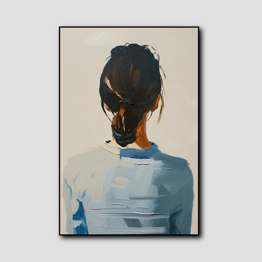 Peinture Femme de Dos Minimaliste