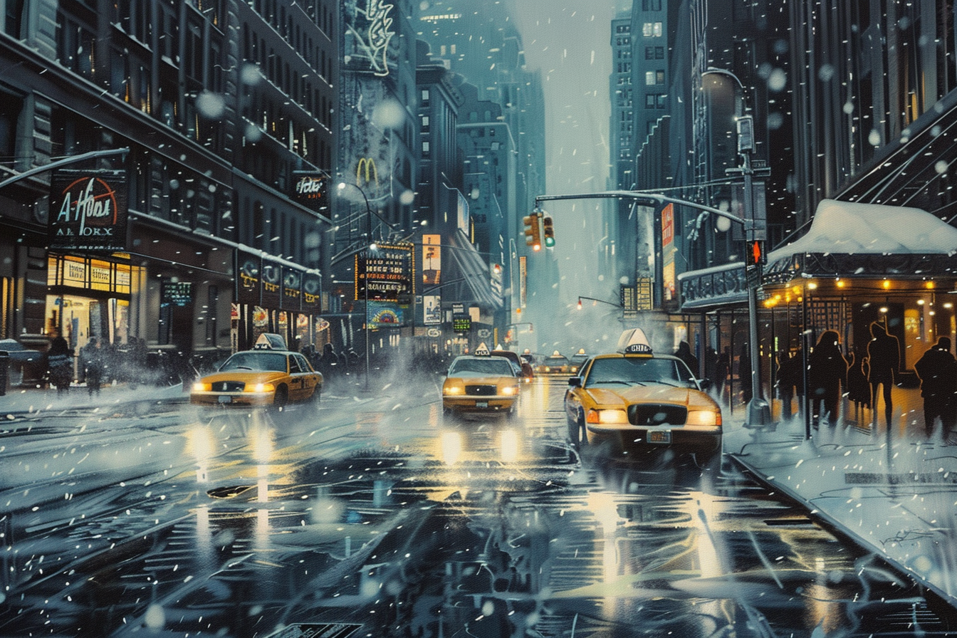 Peinture New York en Hiver