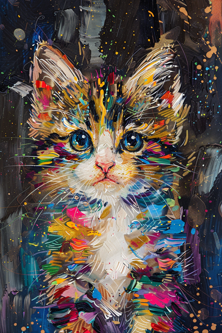 Peinture Chaton Original