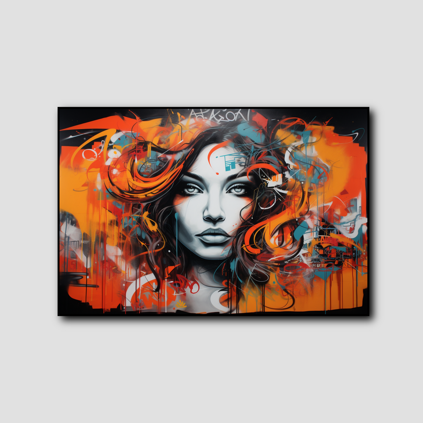 Tableau Graffiti Visage Femme