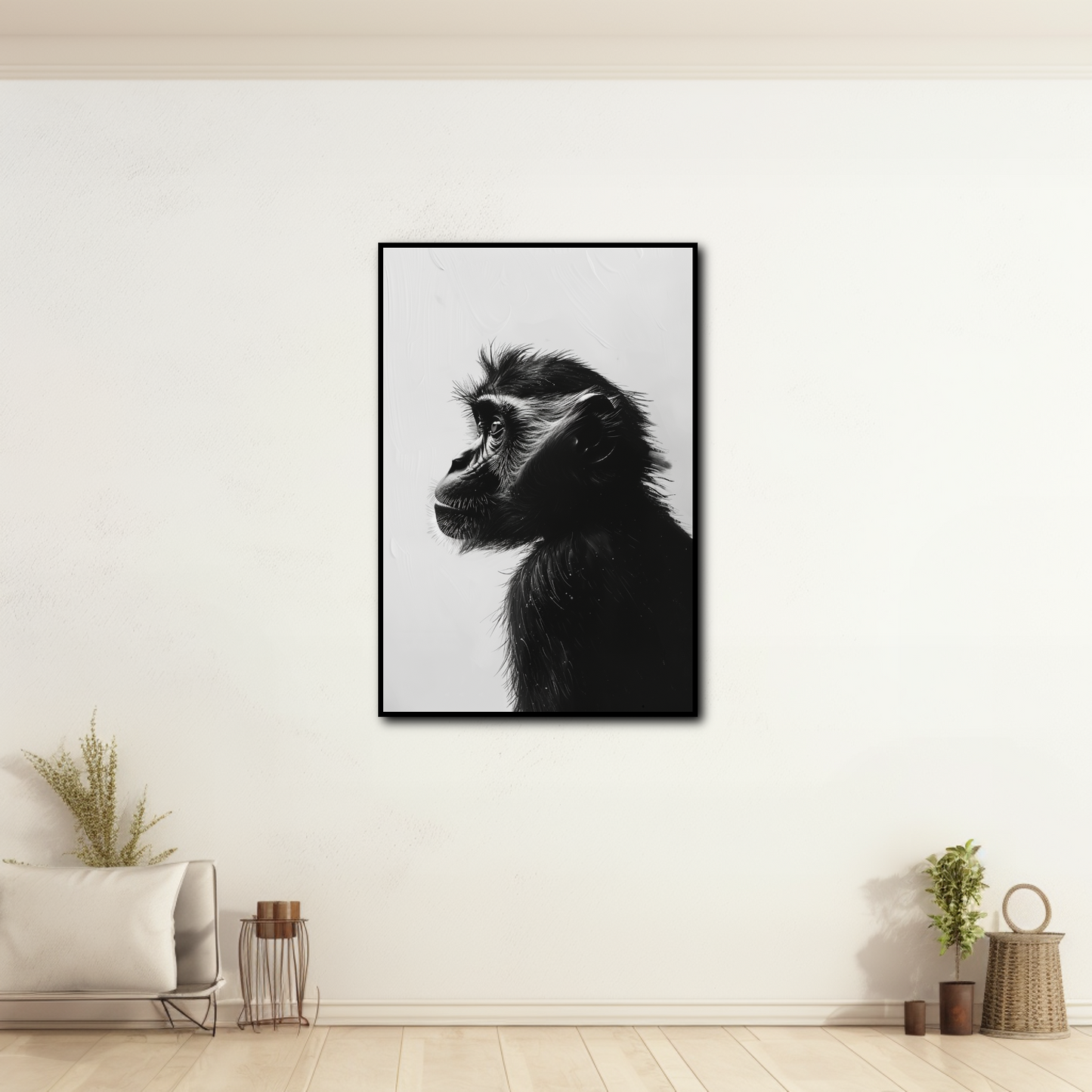 Tableau Minimaliste Singe