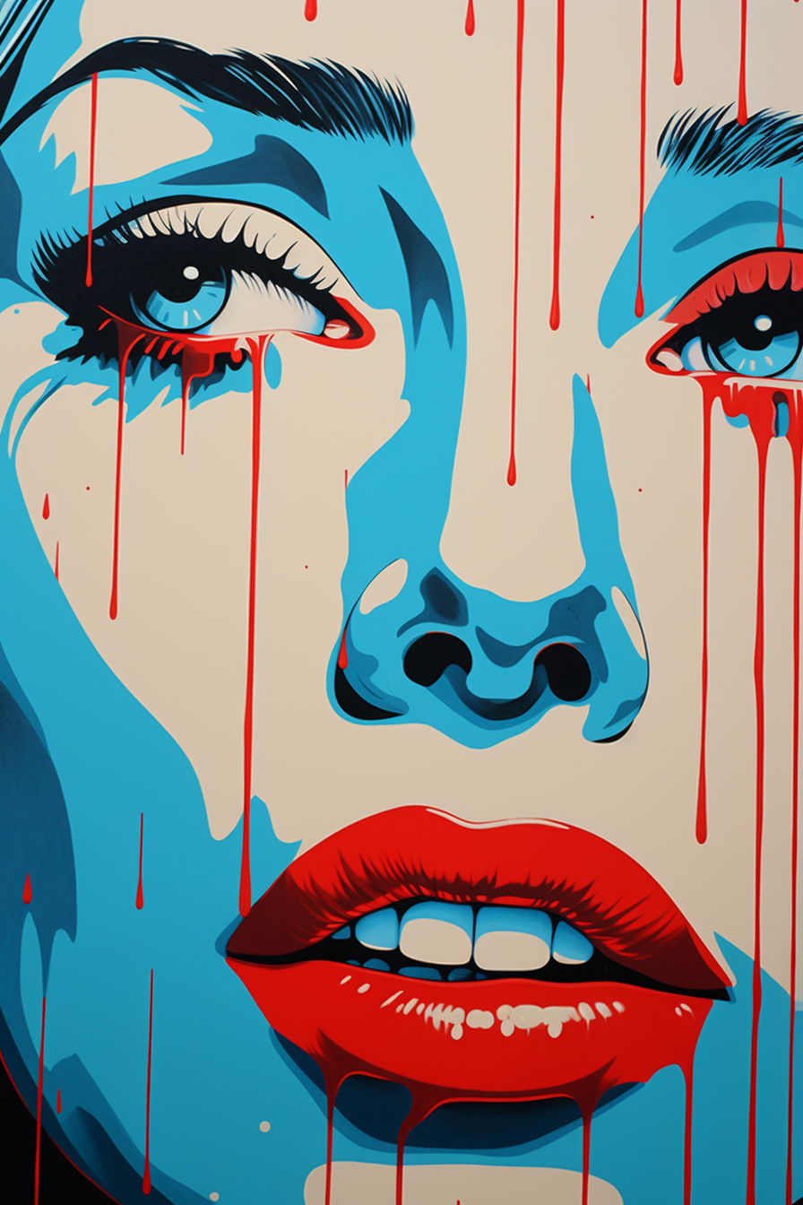 Tableau Pop Art Femme qui Pleure