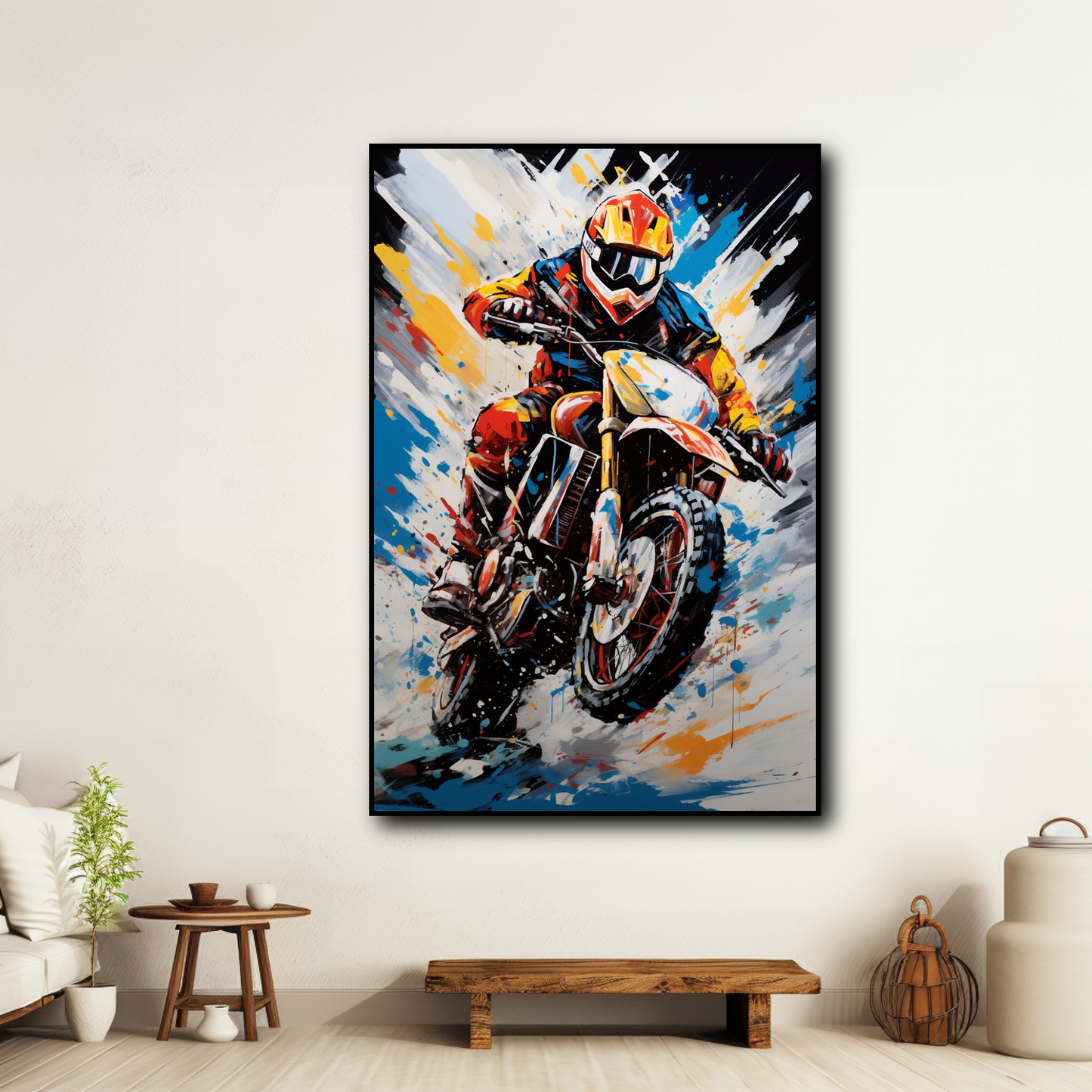Tableau Pop Art Moto