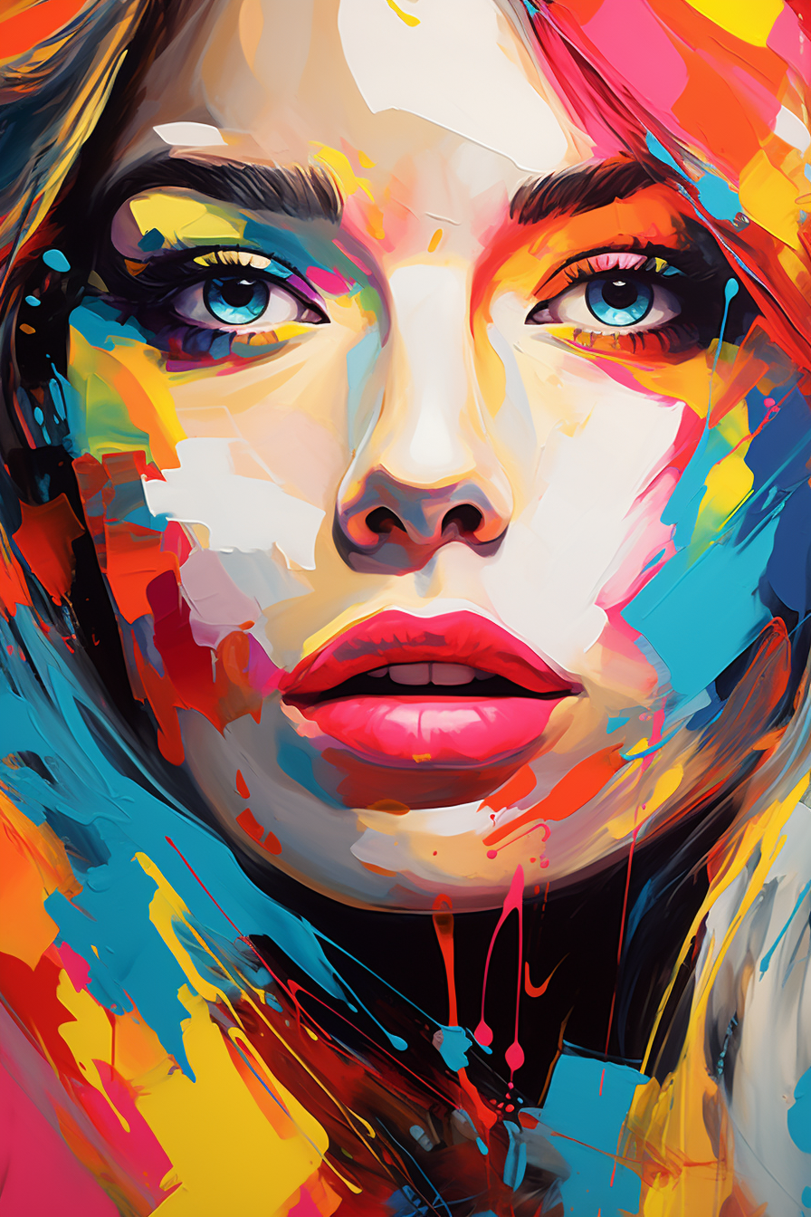 Portrait Femme Pop Art