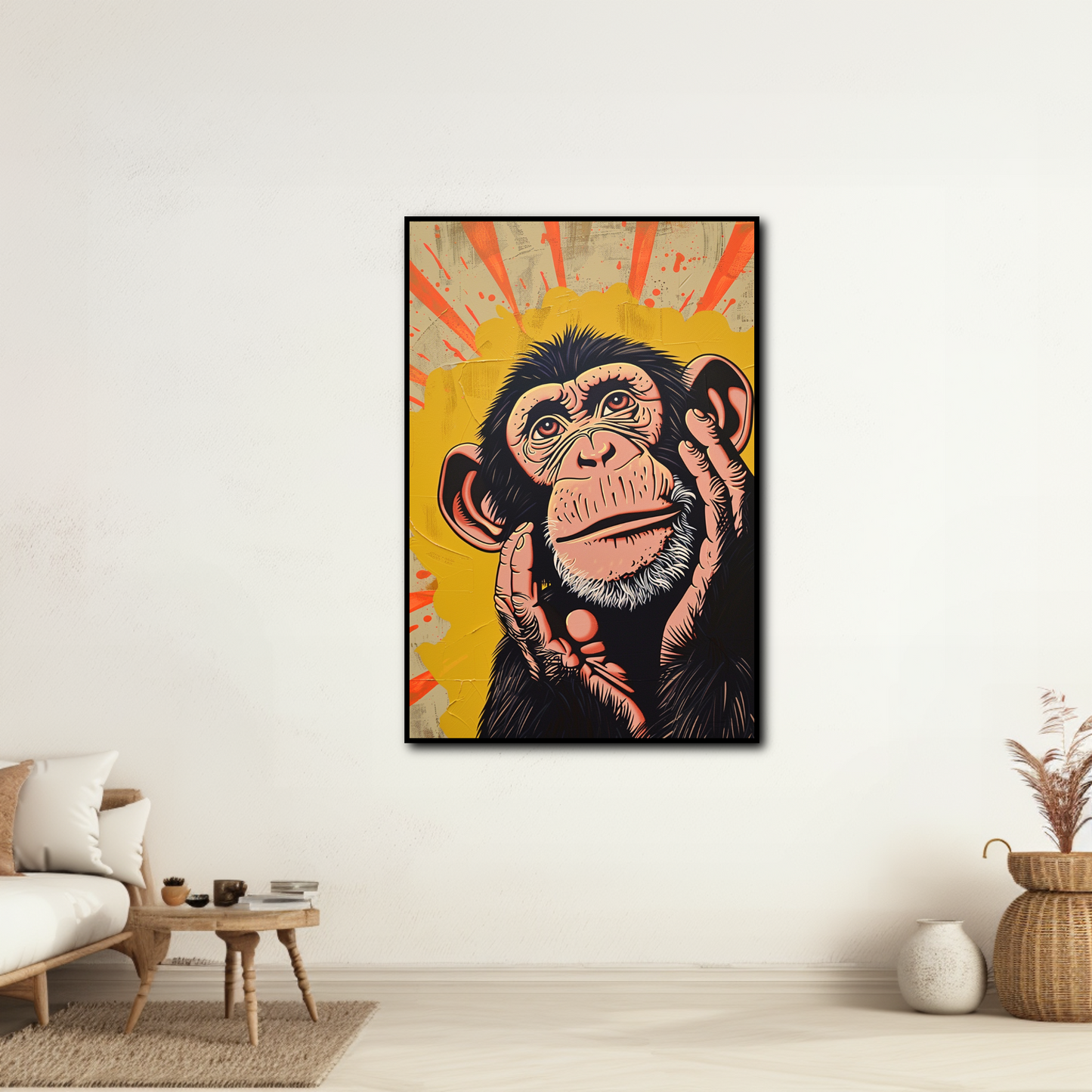 Tableau Singe Jaune