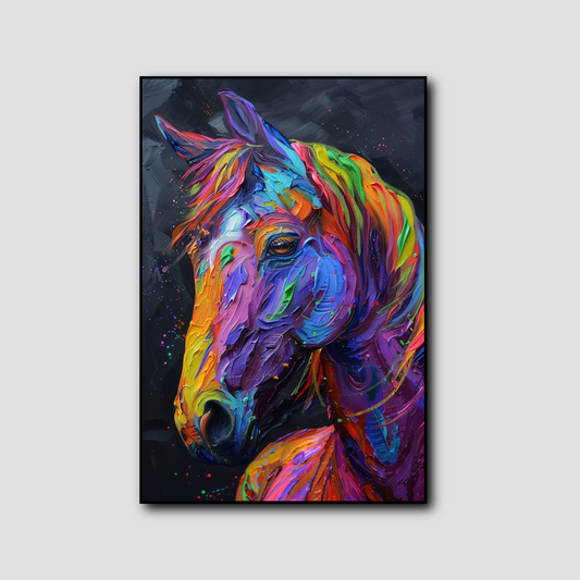 Tableau Cheval Coloré
