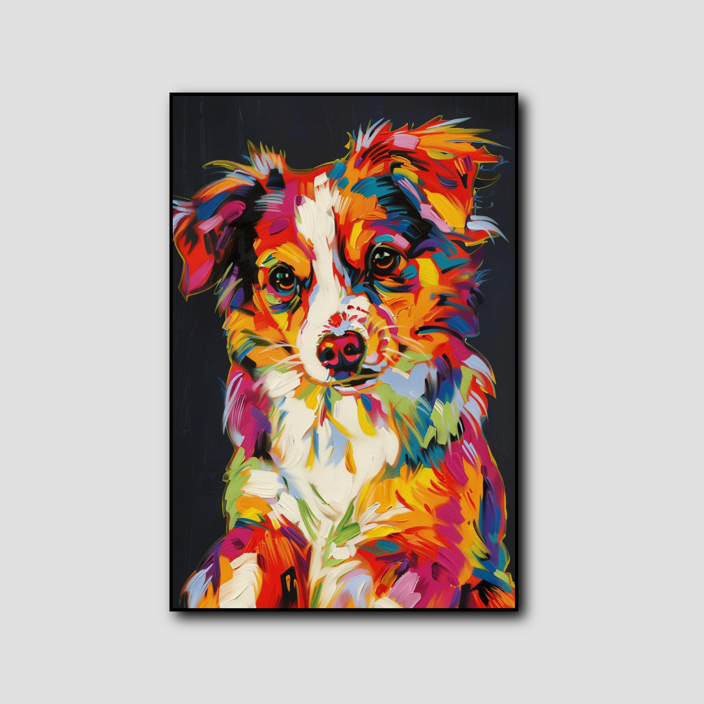 Tableau Chien Multicolore