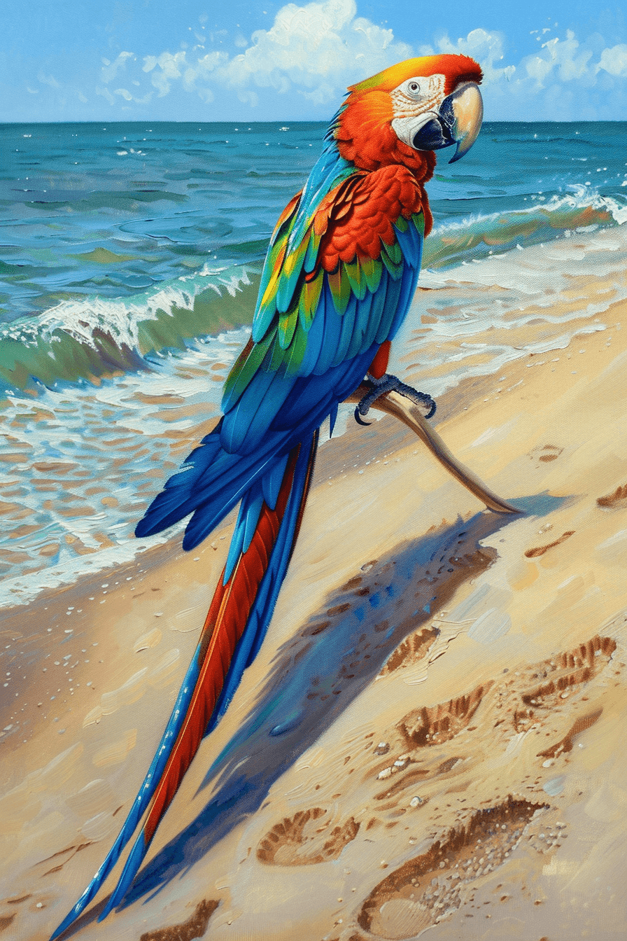 Tableau Ara sur le Sable