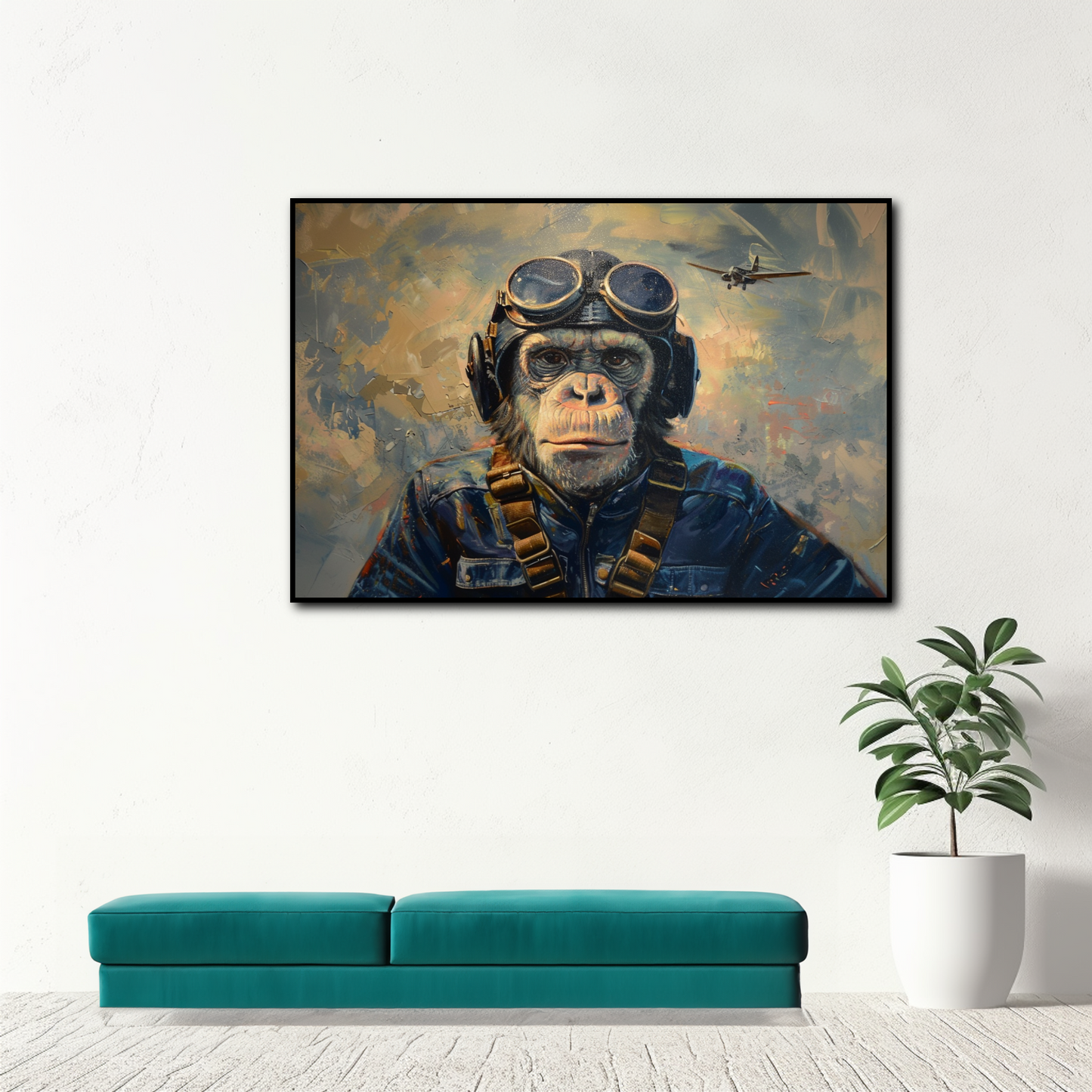 Tableau Singe Aviateur