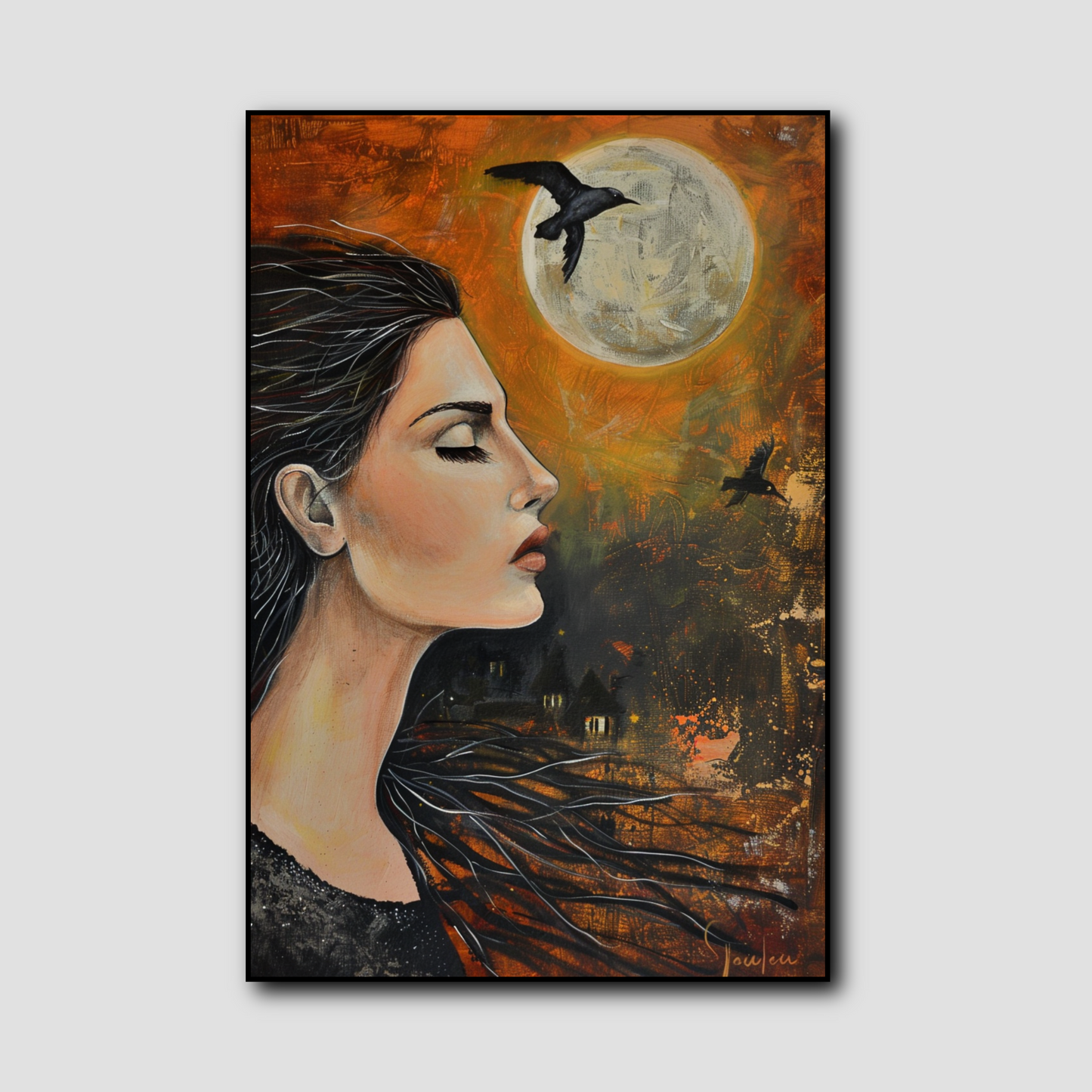 Tableau Femme Lune