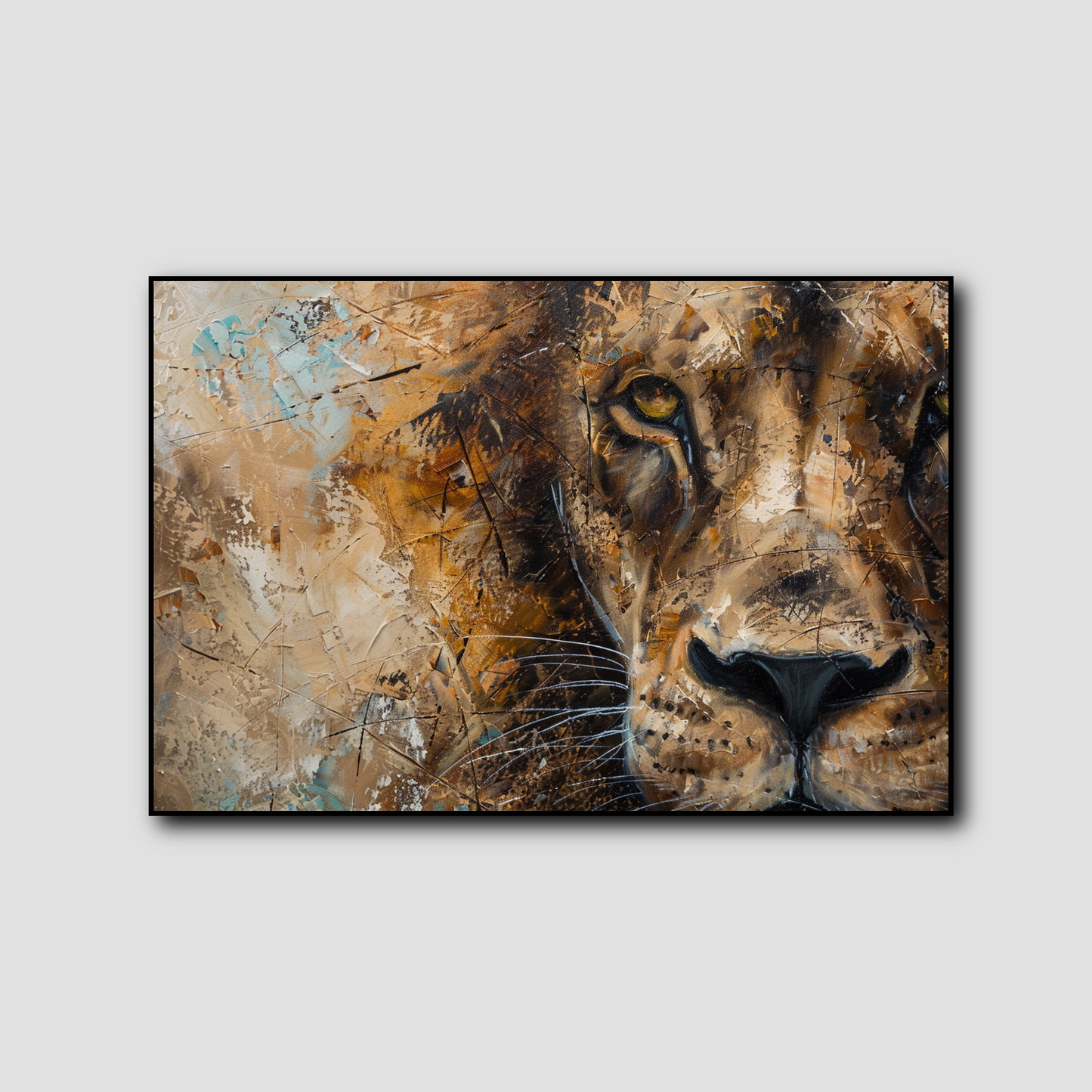 Tableau Contemporain de Lion