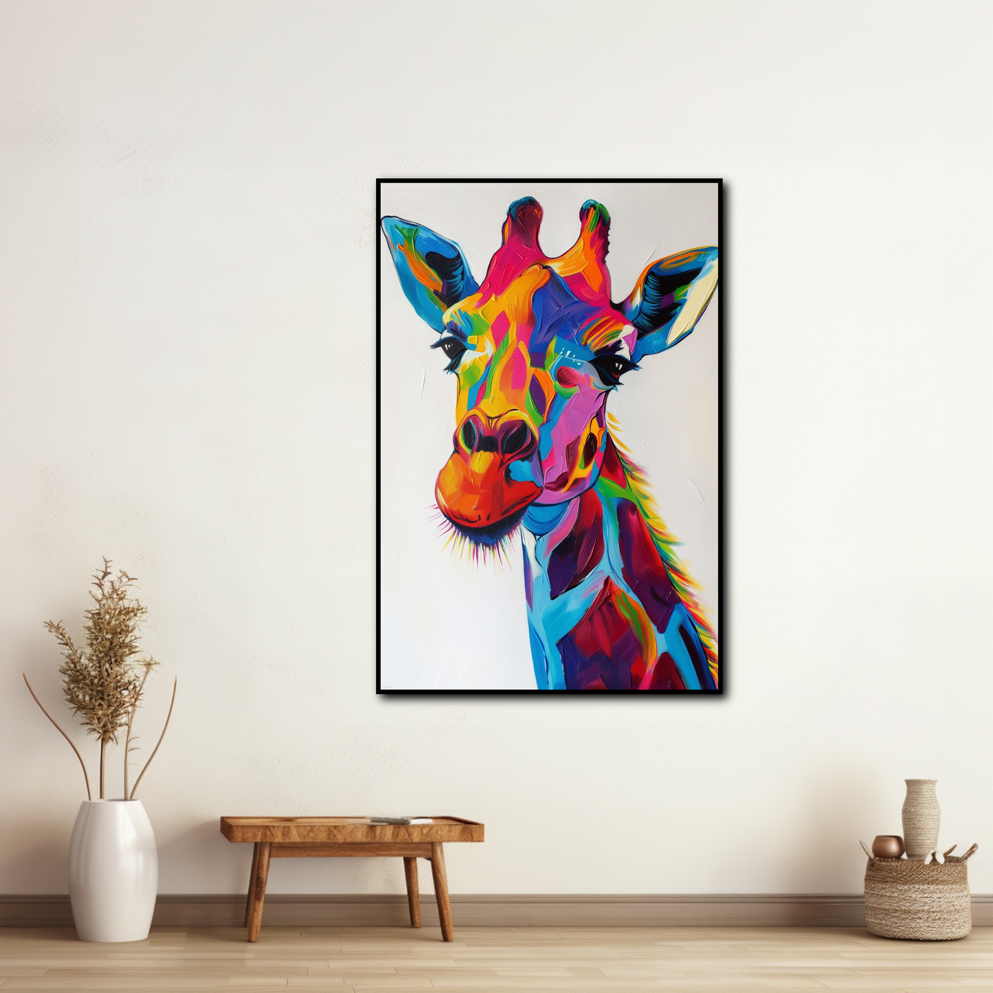 Tableau Girafe Coloré