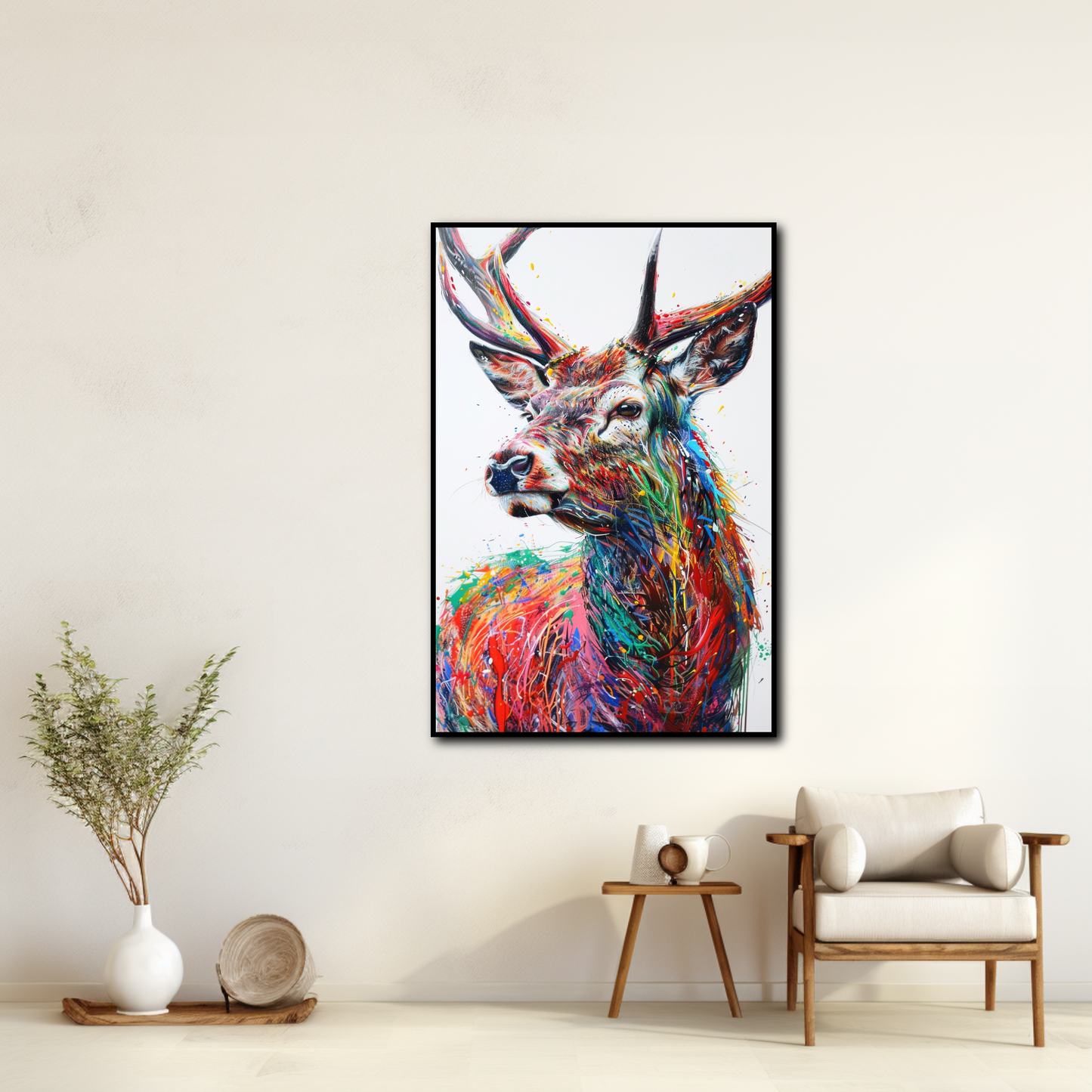Tableau Cerf Coloré