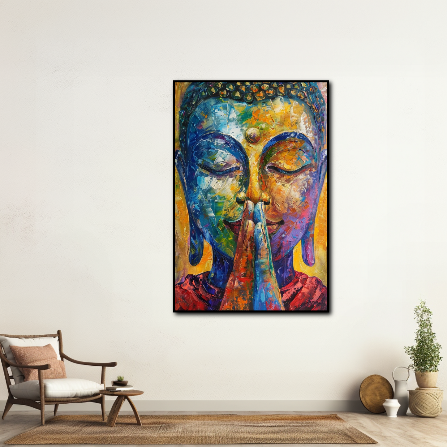 Tableau Bouddha Coloré