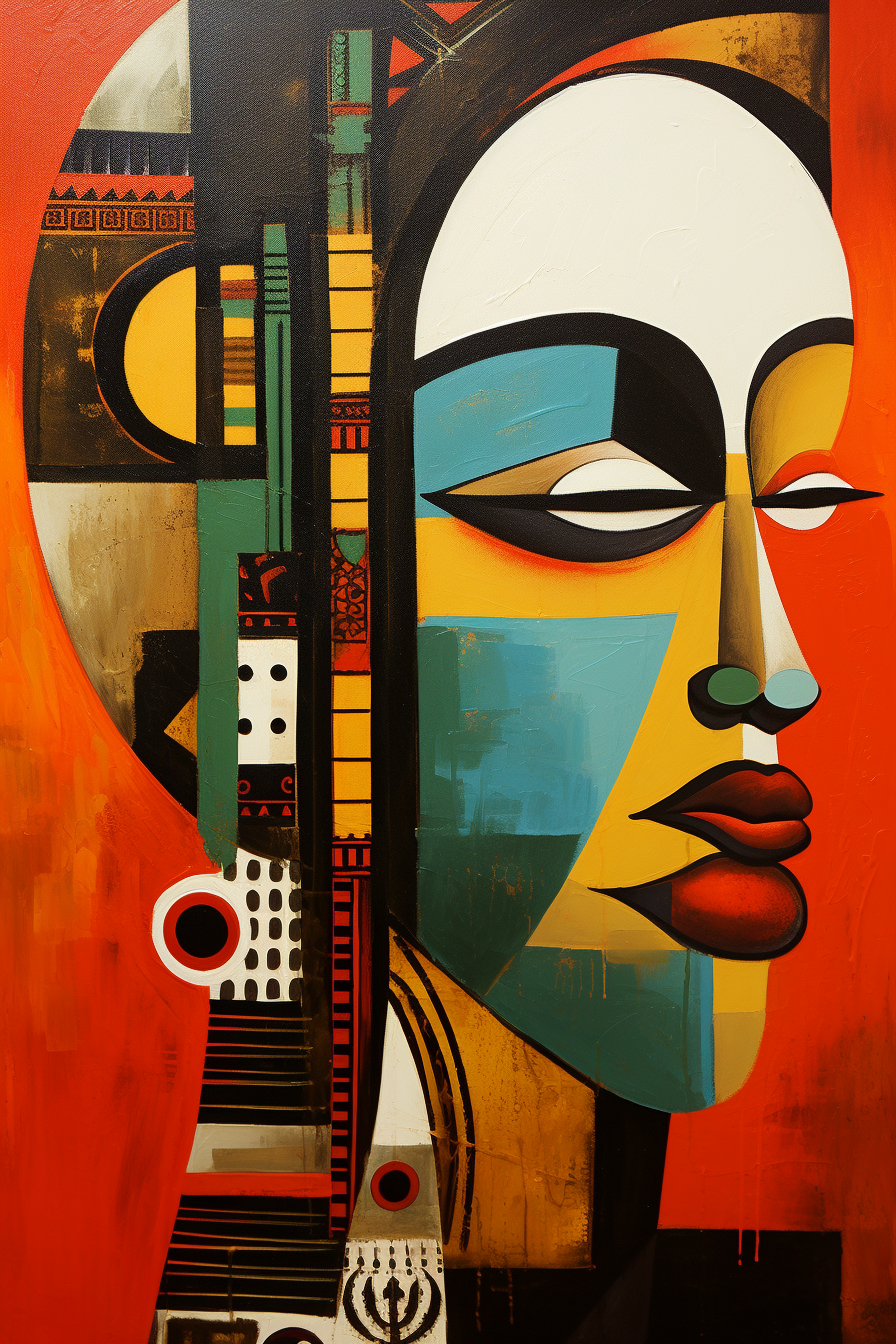 Tableau Africain Abstrait