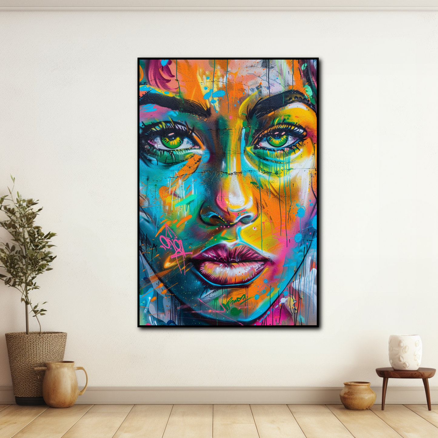 Tableau Femme Street Art