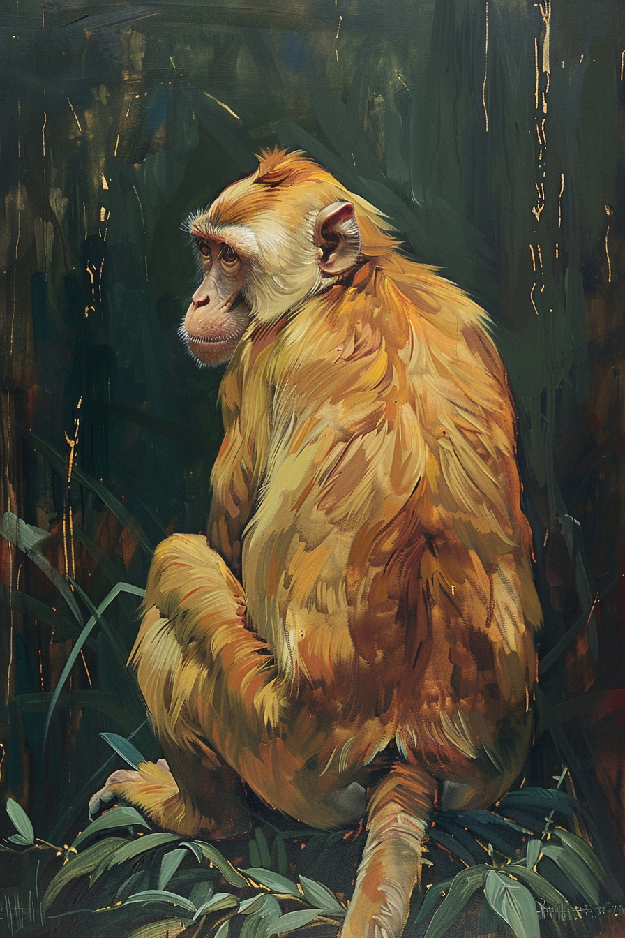Tableau Singe de Dos