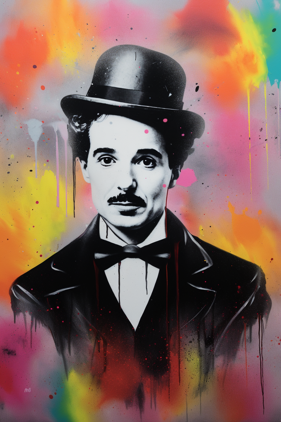 Tableau Street Art Charlie Chaplin