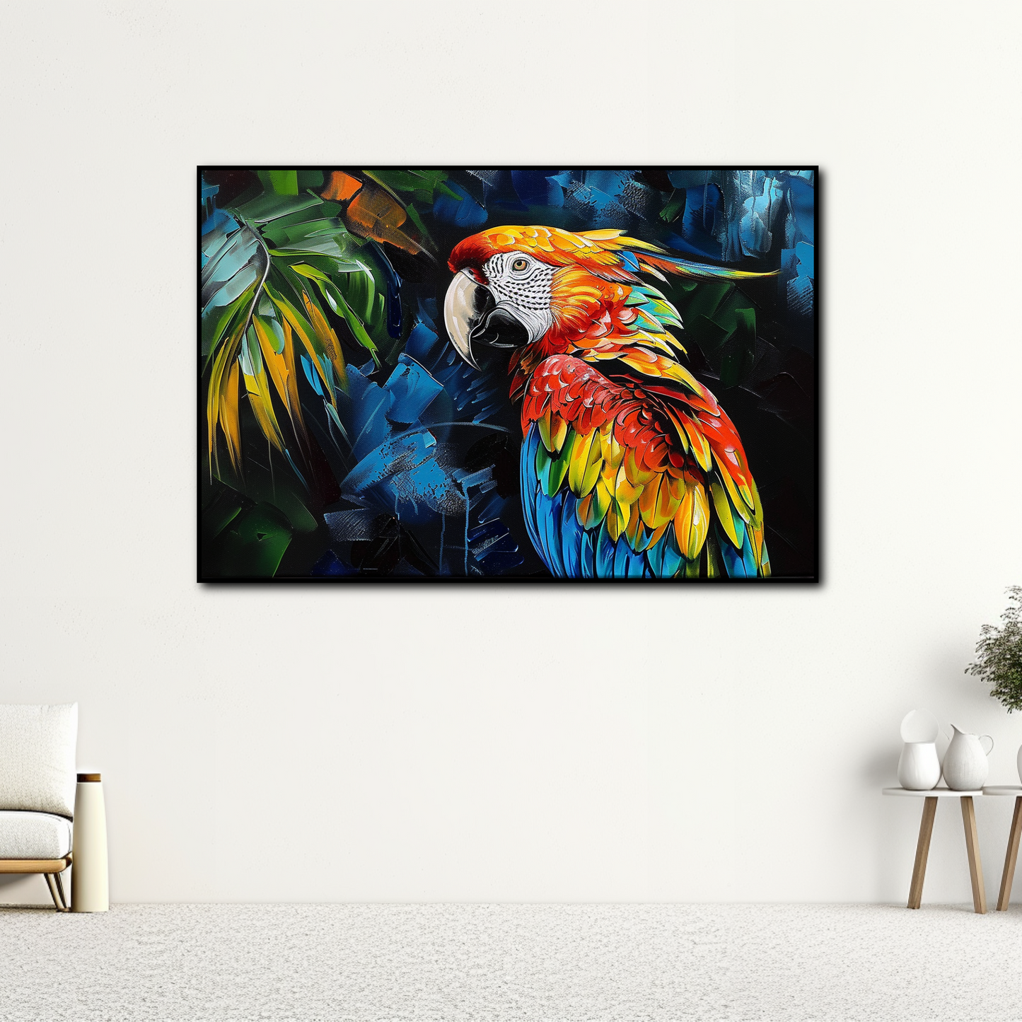 Tableau Africain Perroquet
