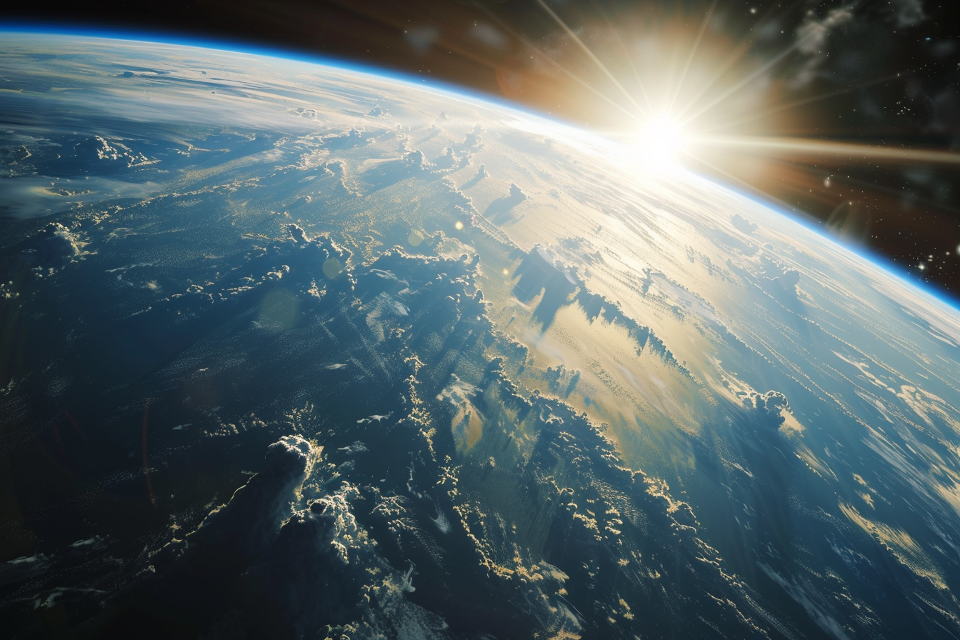Tableau Aube Spatiale