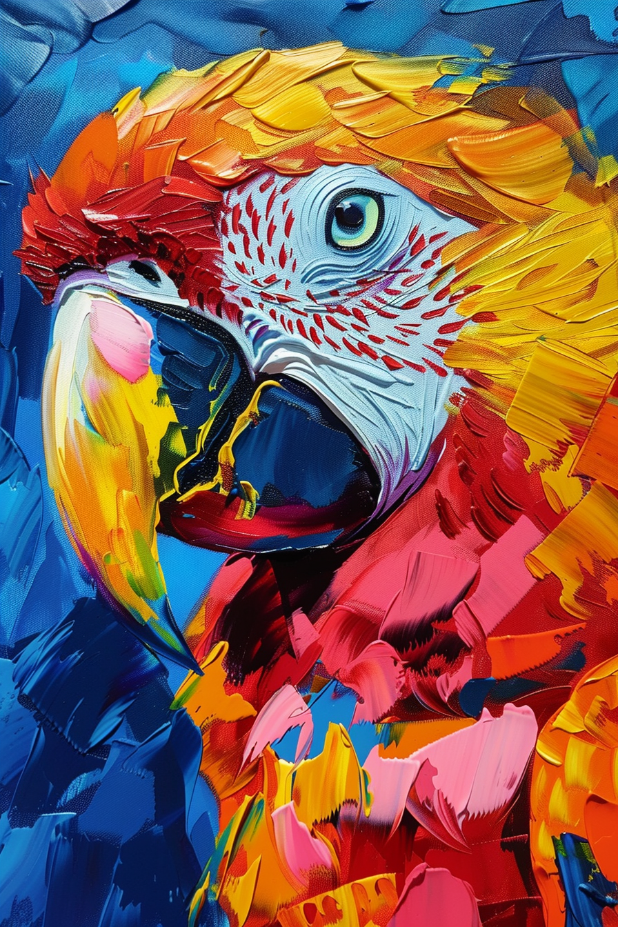 Tableau Perroquet Coloré