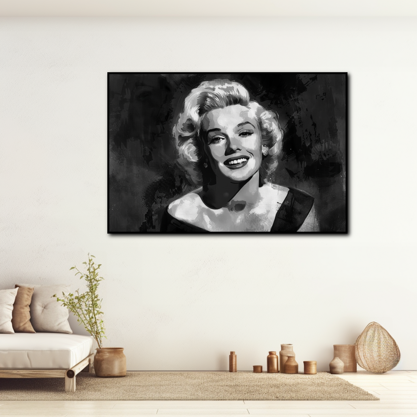 Tableau Marilyn Monroe Noir et Blanc