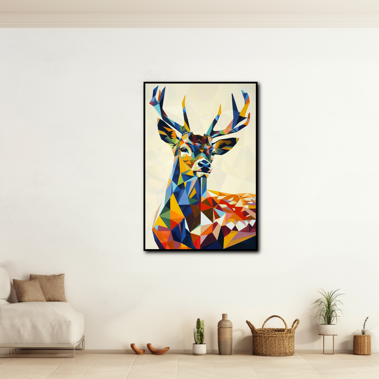 Tableau Cerf Geometrique