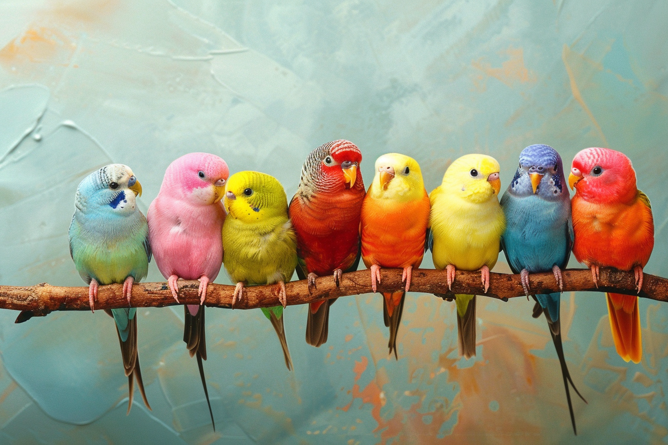 Tableau Oiseaux Colorés Grand Taille