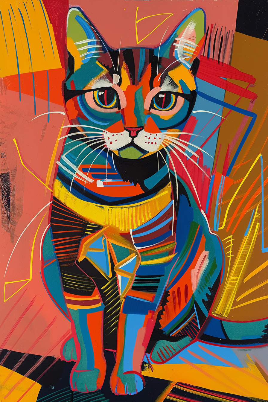 Tableau Chat Pop Art