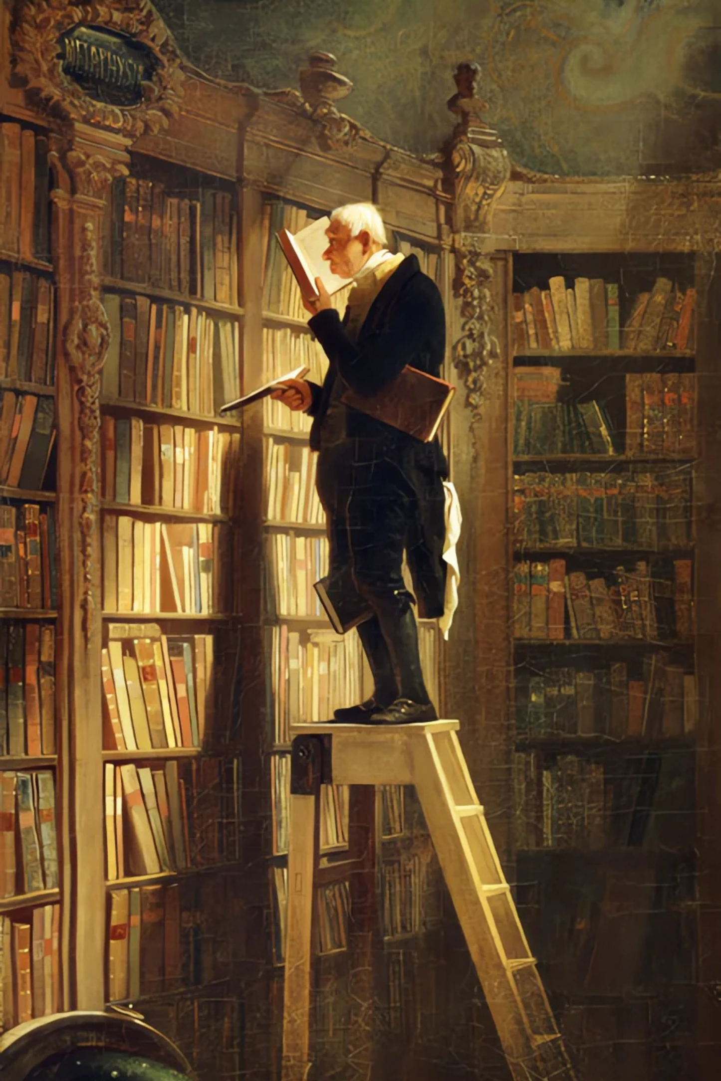 Le rat de bibliothèque - Carl Spitzweg