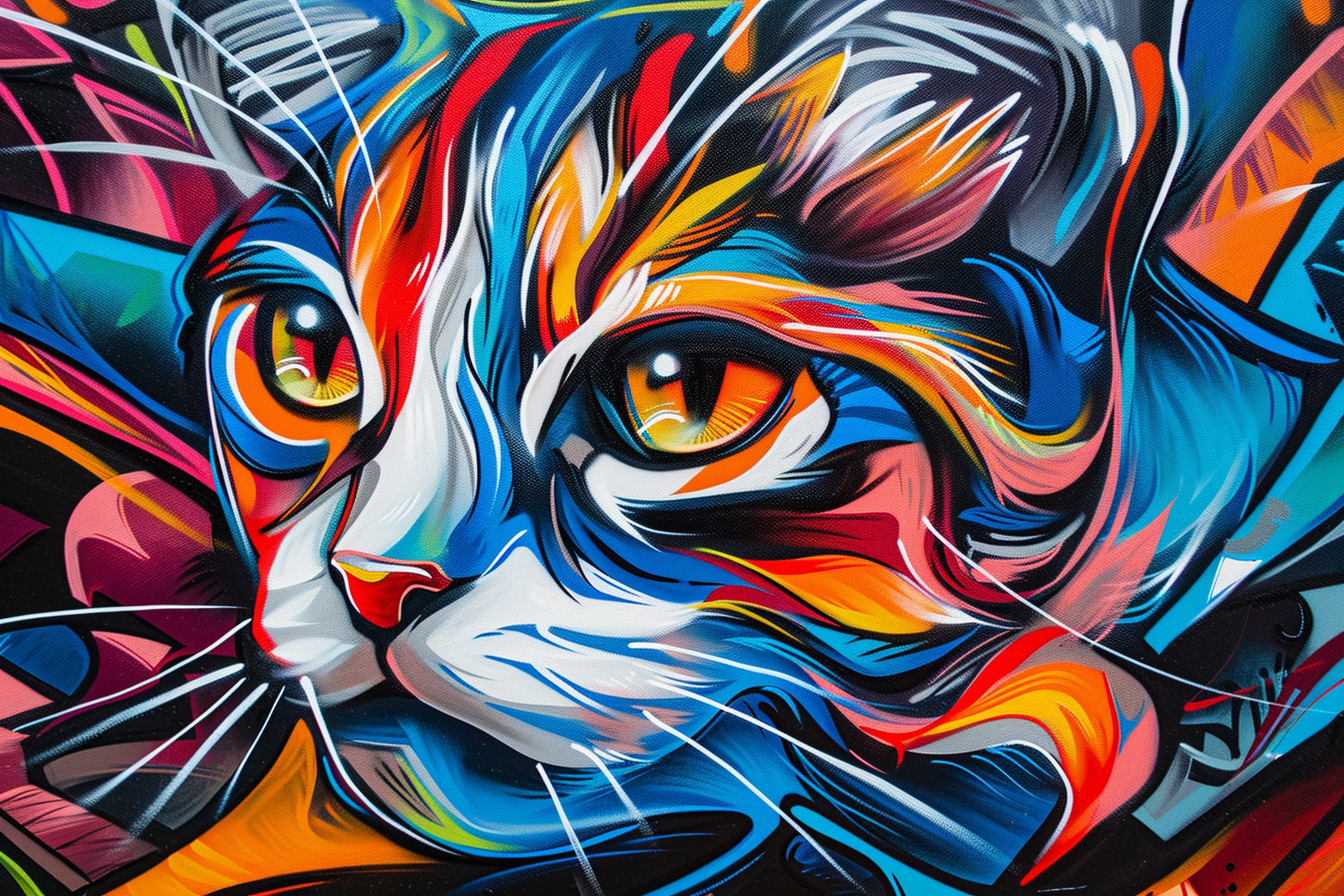 Tableau Chat Street Art