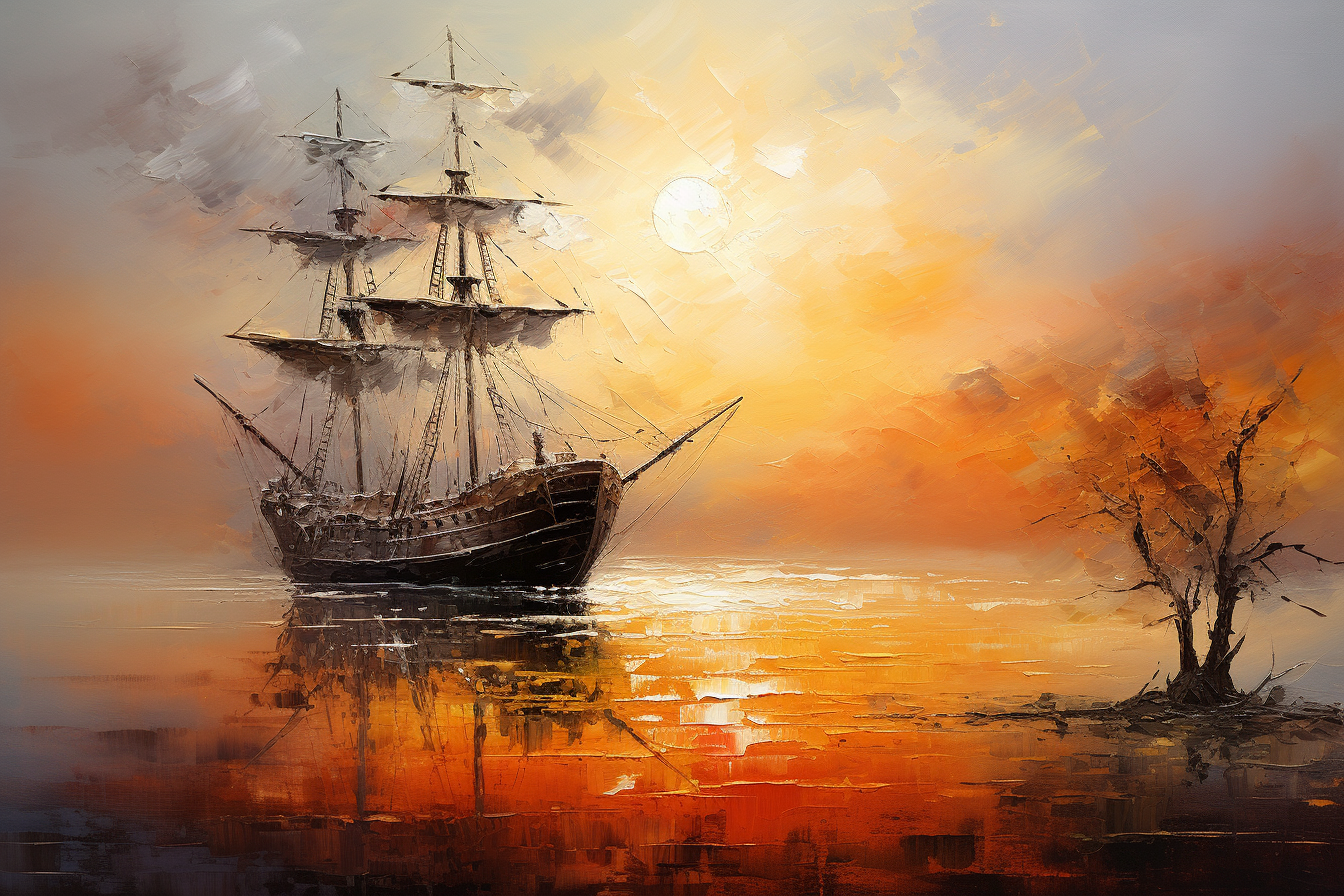 Tableau Voilier en Mer