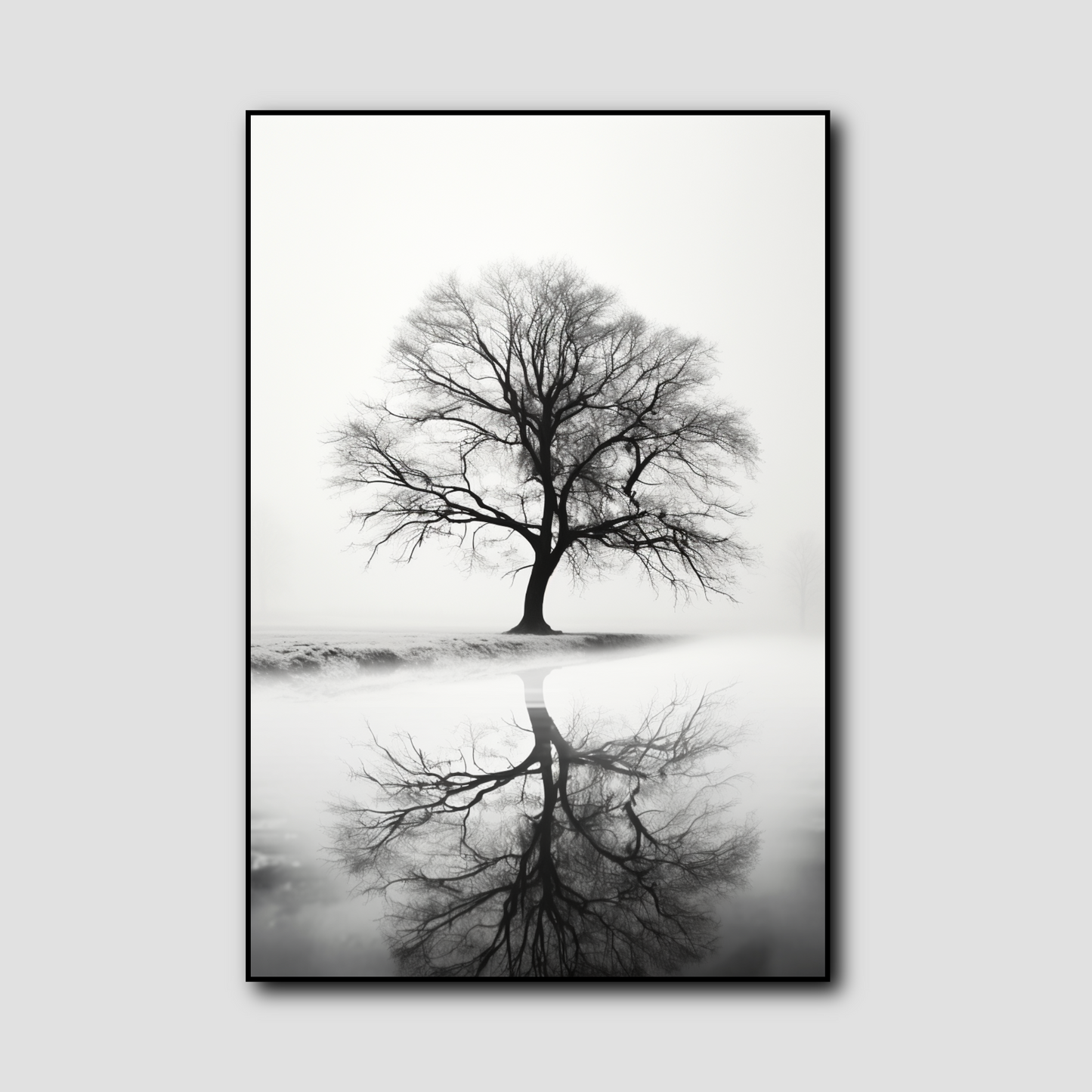 Tableau Arbre Noir et Blanc