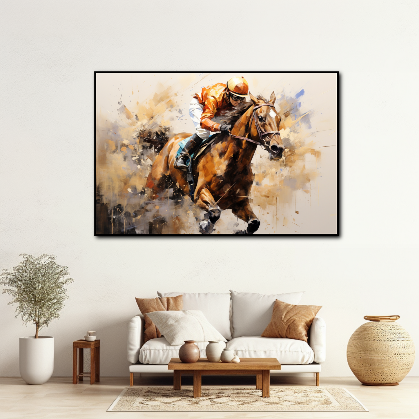 Tableau Jockey Abstrait