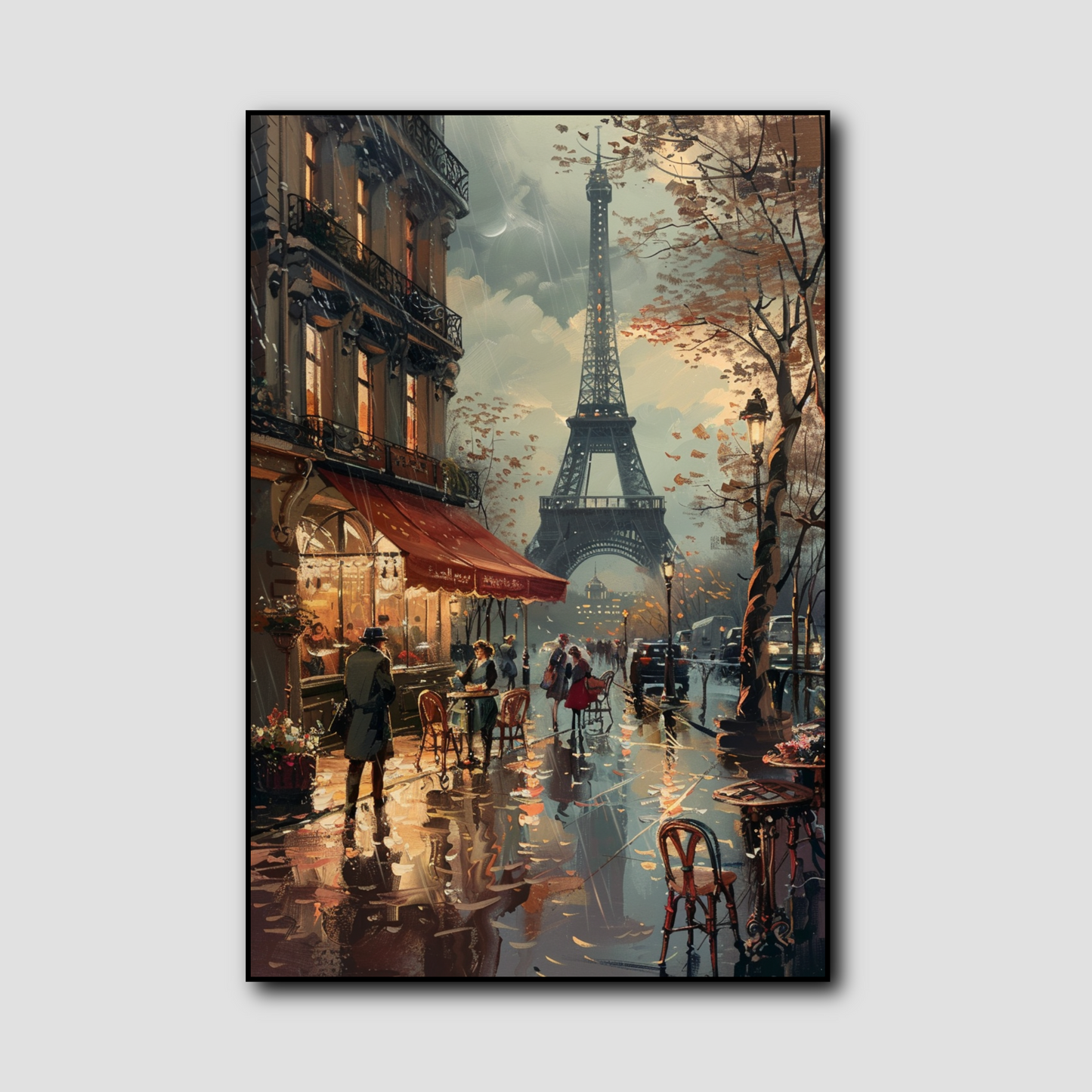 Peinture Paris Sous la Pluie