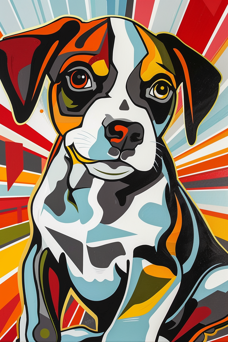 Tableau Chien Pop Art