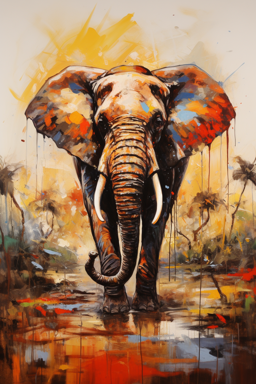 Tableau Éléphant d'Afrique