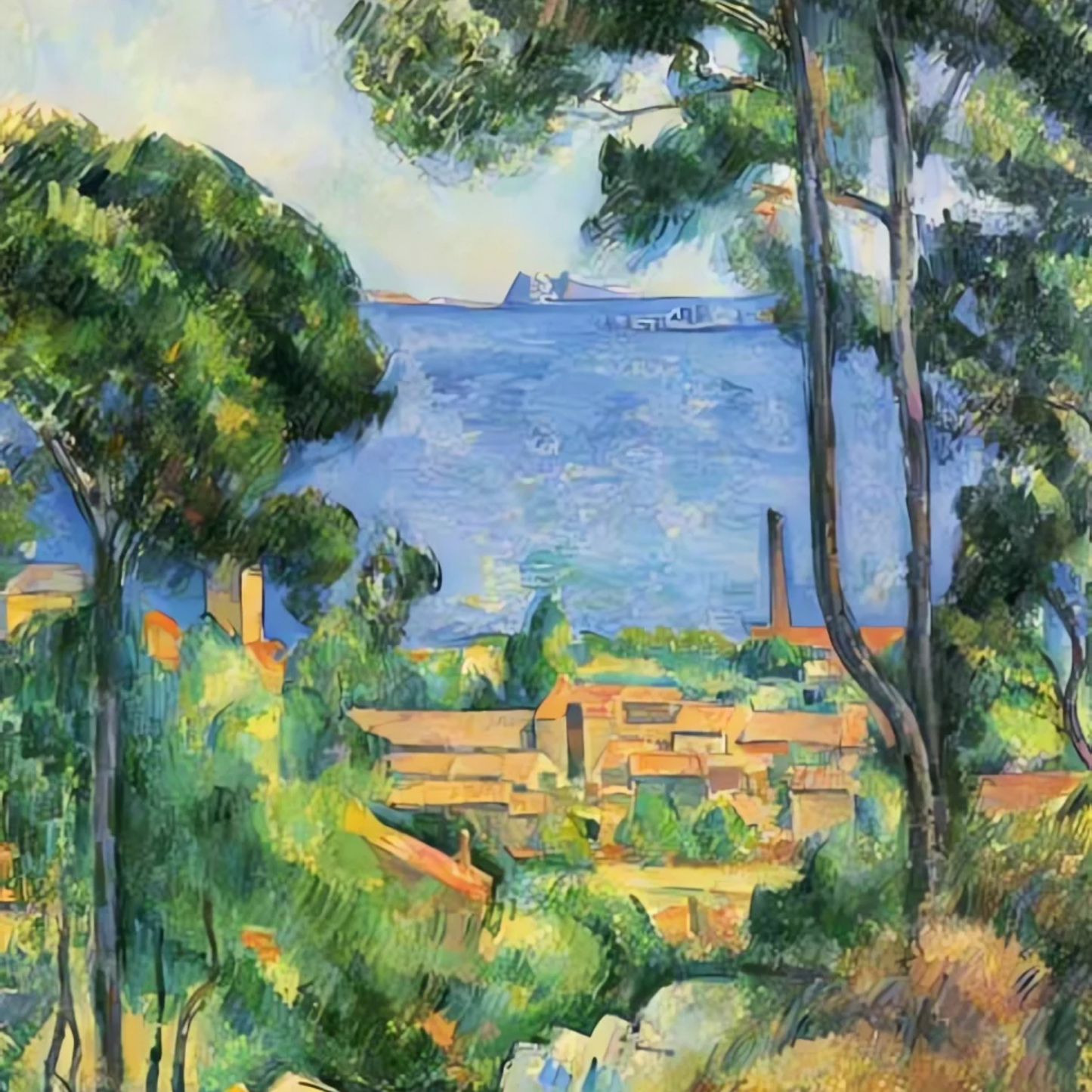 Vue sur l'Estaque et les Châteaux d'If - Paul Cézanne