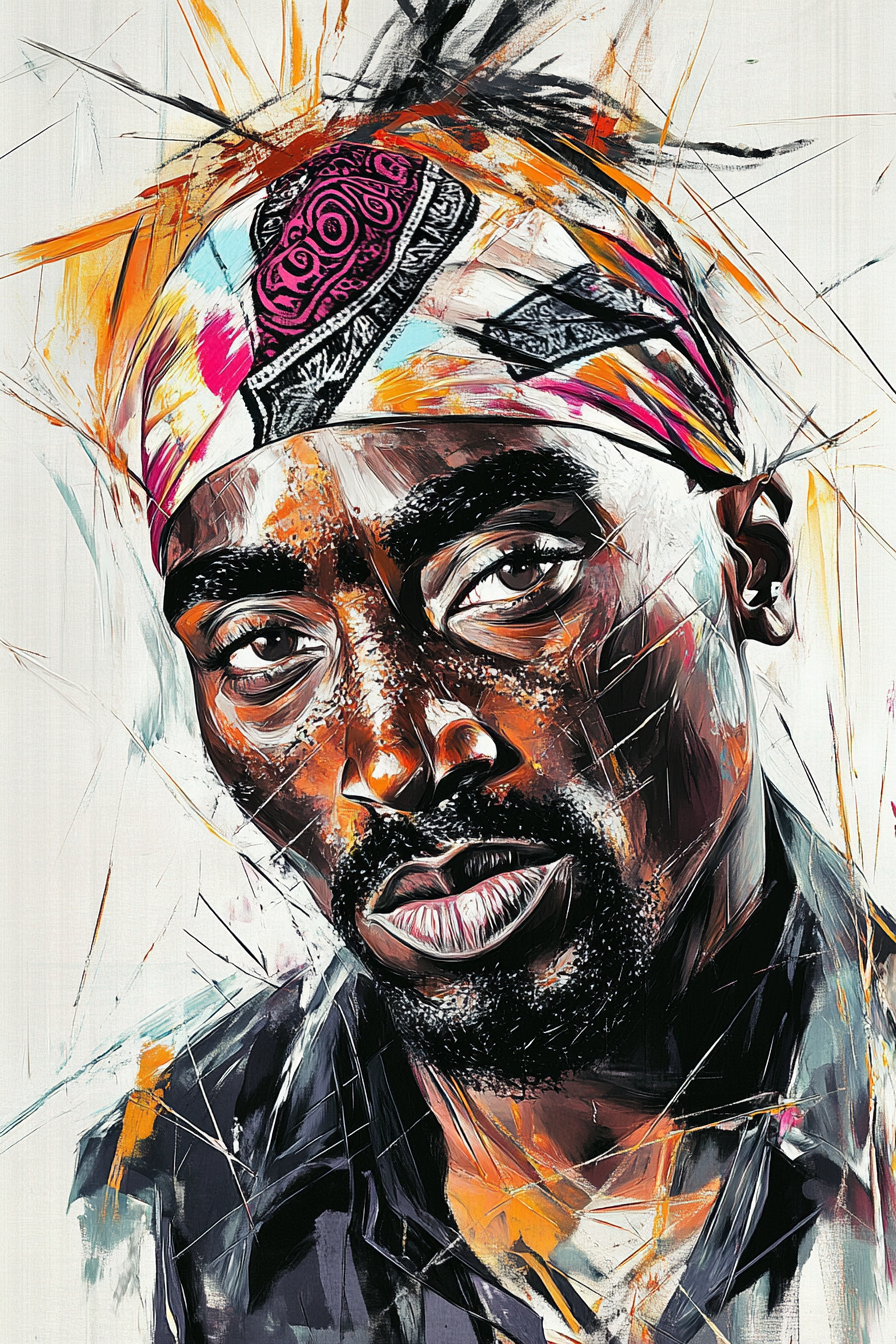 Tableau Tupac Shakur Art