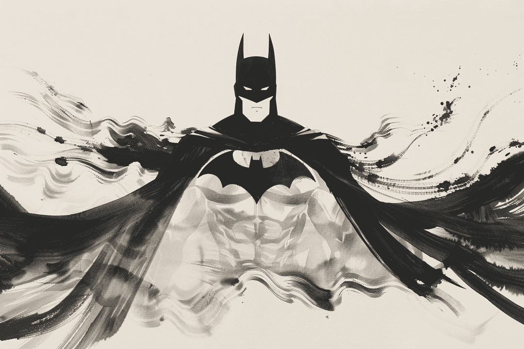 Tableau déco Batman Dc-Comics Encre chinoise