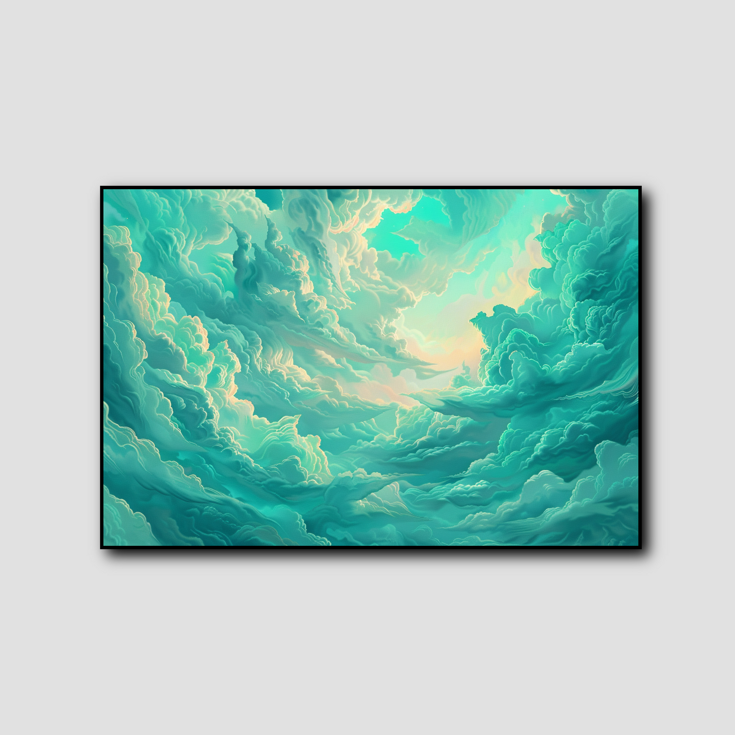 Tableau Nuages Turquoises