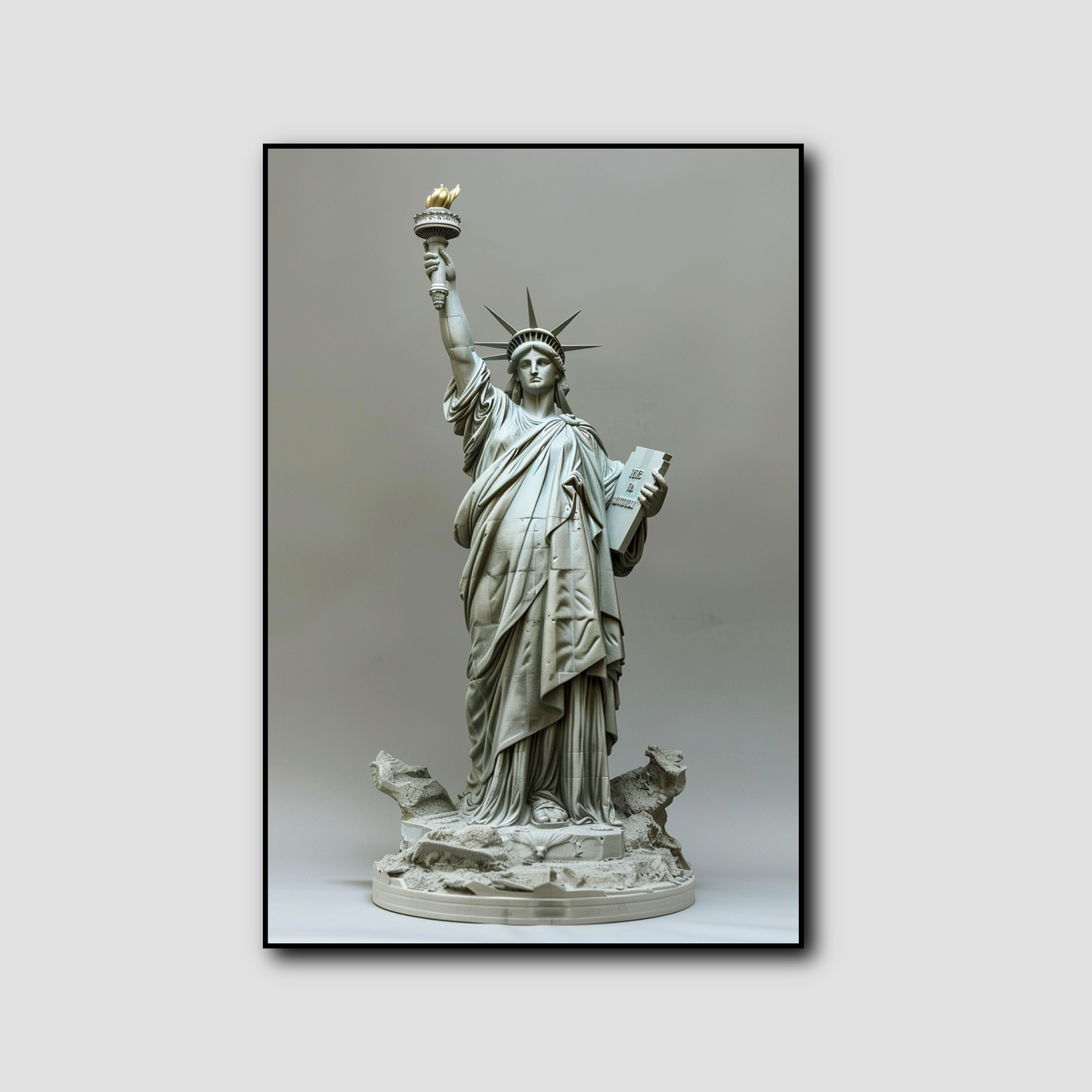 Tableau Statue Liberté Noir et Blanc