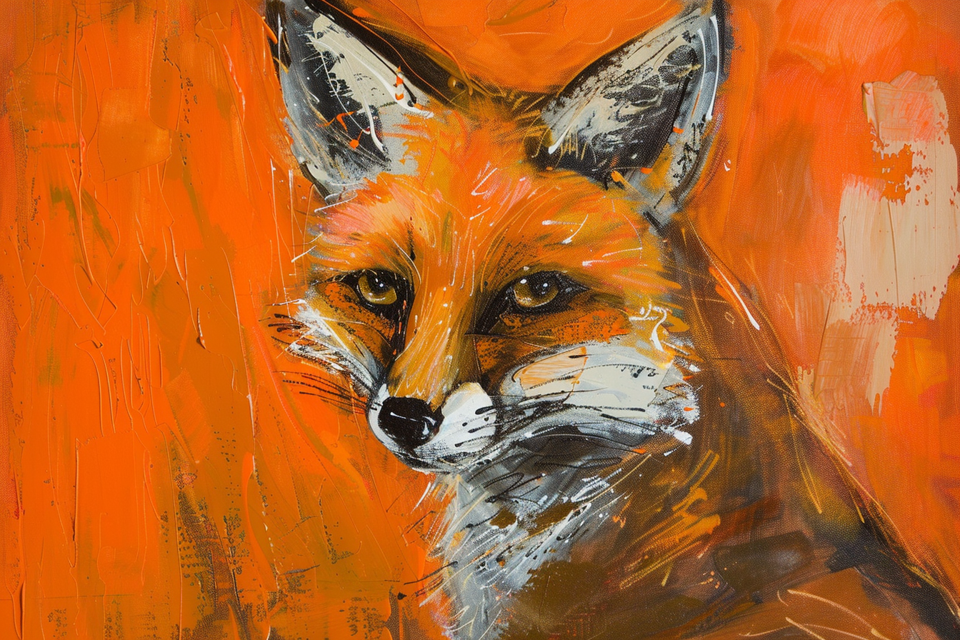 Tableau Renard Orange