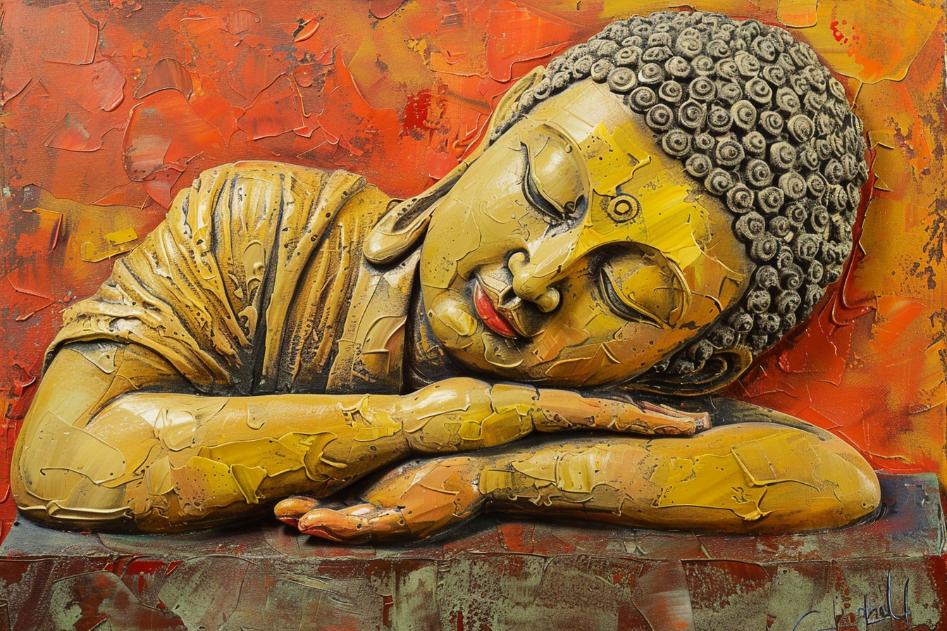 Tableau Bouddah Relief