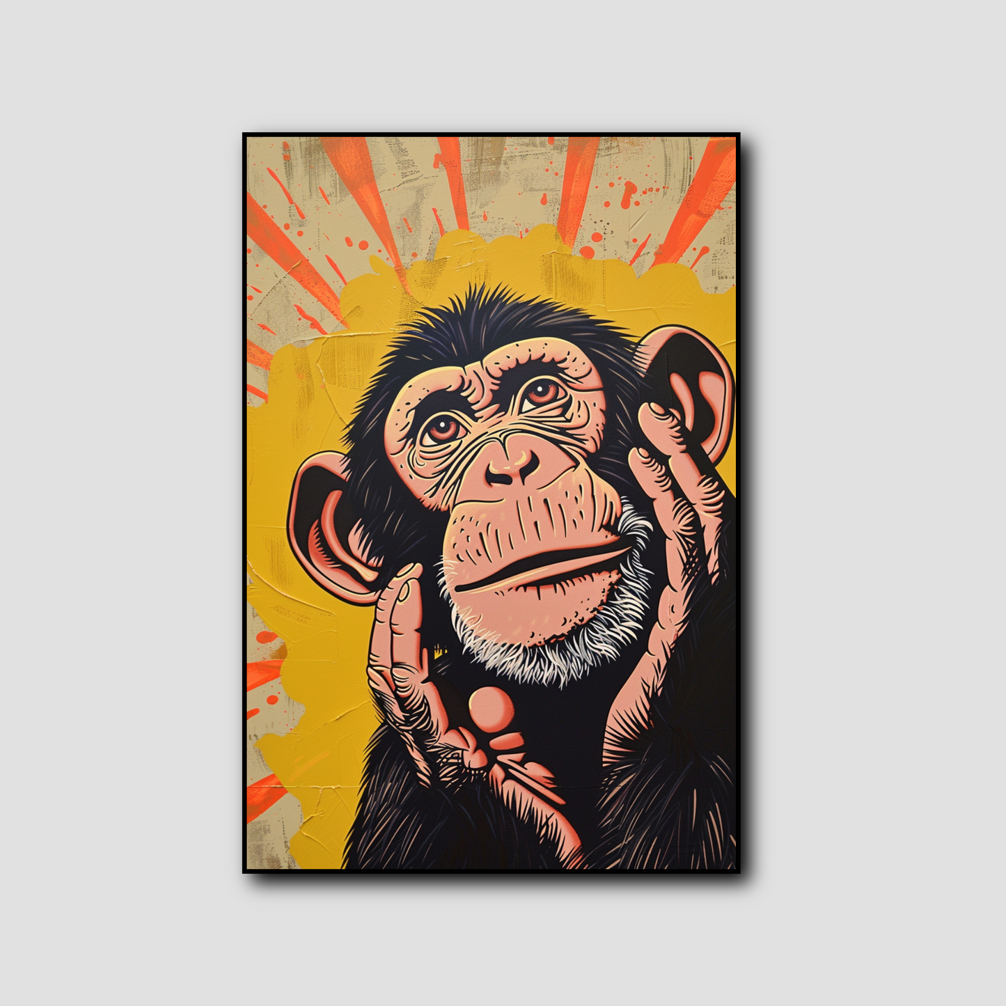 Tableau Singe Jaune
